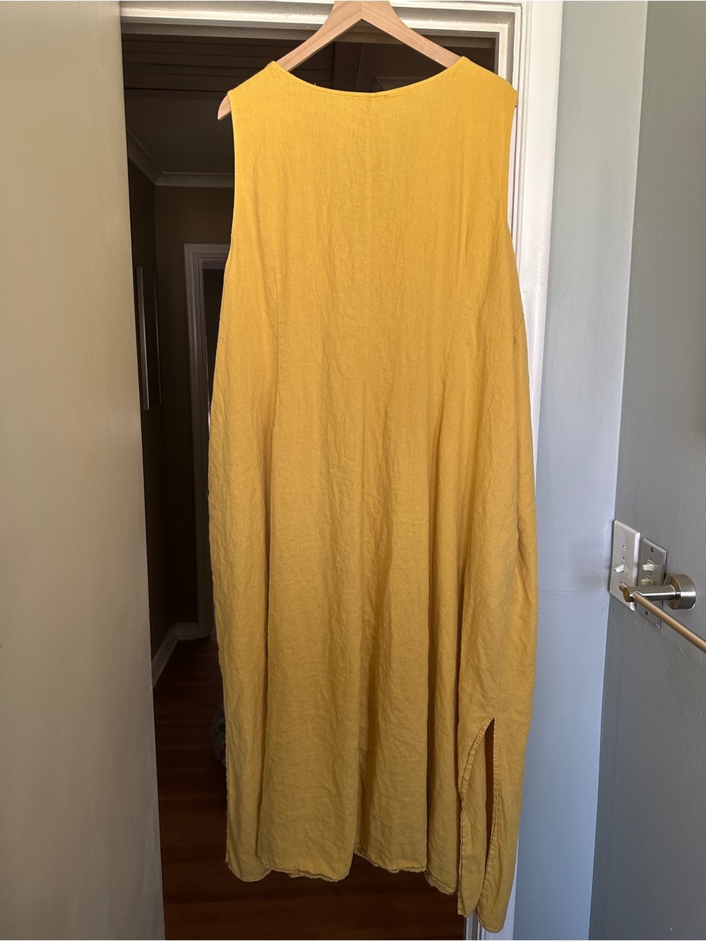 Yellow Universal Standard Islet Stretch Linen Dress Size XL - Picture 2 of 9